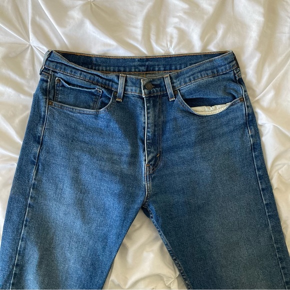 Levi’s 505 workwear 34x30 sun faded blue wash red tab straight leg jeans - Picture 3 of 8